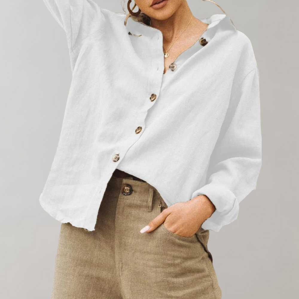 Blusa in Lino Vintage per Donne