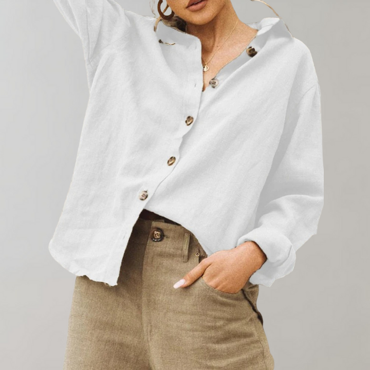 Blusa in Lino Vintage per Donne