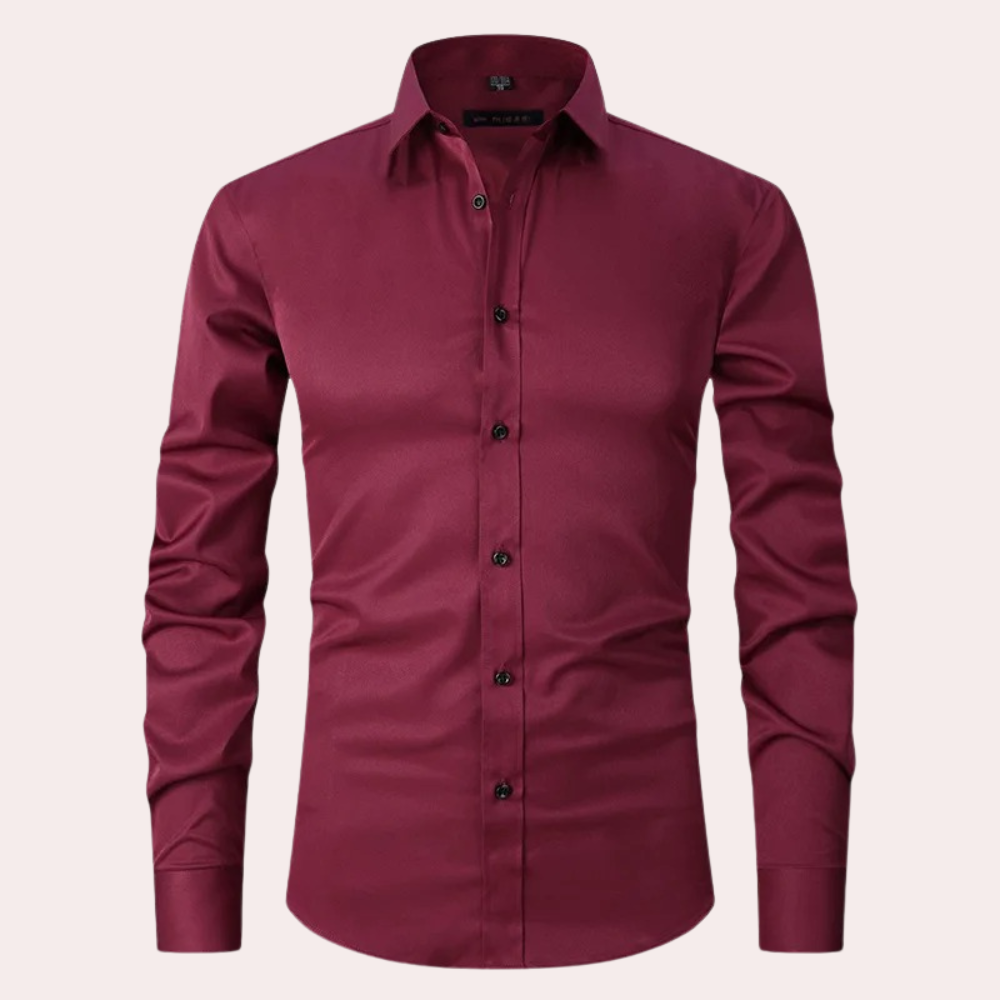 Elias – Camicia elasticizzata e che non necessita di stiratura da uomo