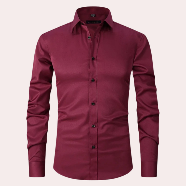 Elias – Camicia elasticizzata e che non necessita di stiratura da uomo