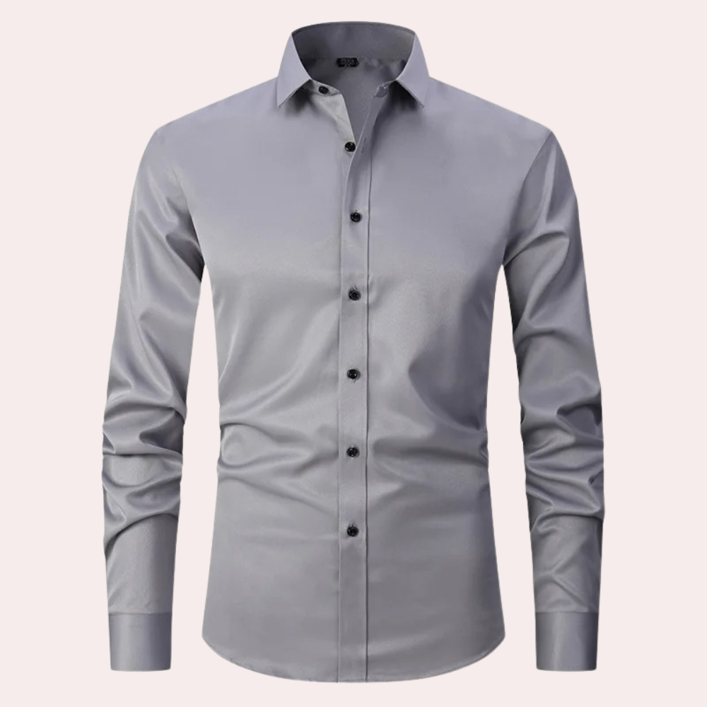 Elias – Camicia elasticizzata e che non necessita di stiratura da uomo