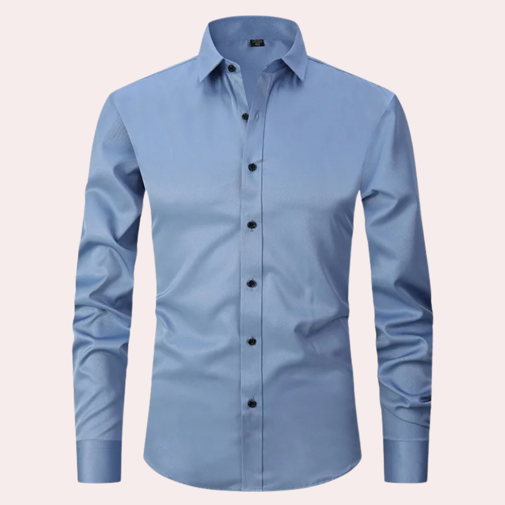 Elias – Camicia elasticizzata e che non necessita di stiratura da uomo