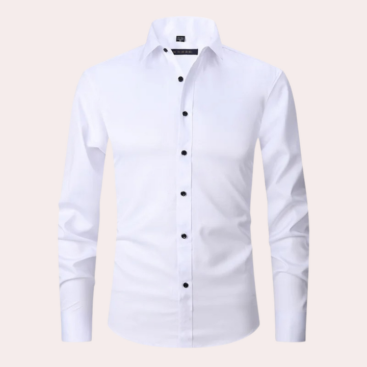 Elias – Camicia elasticizzata e che non necessita di stiratura da uomo