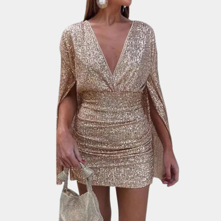 Abito glamour con dettagli scintillanti