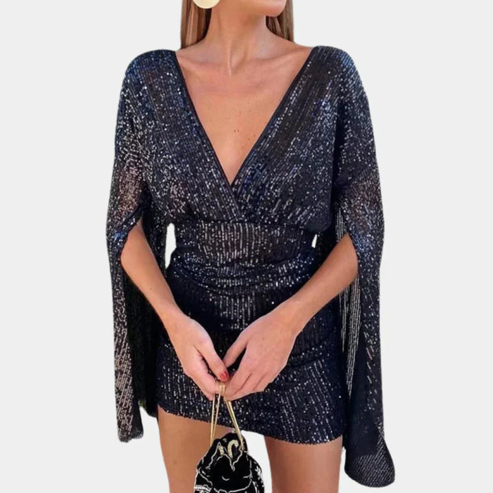 Abito glamour con dettagli scintillanti
