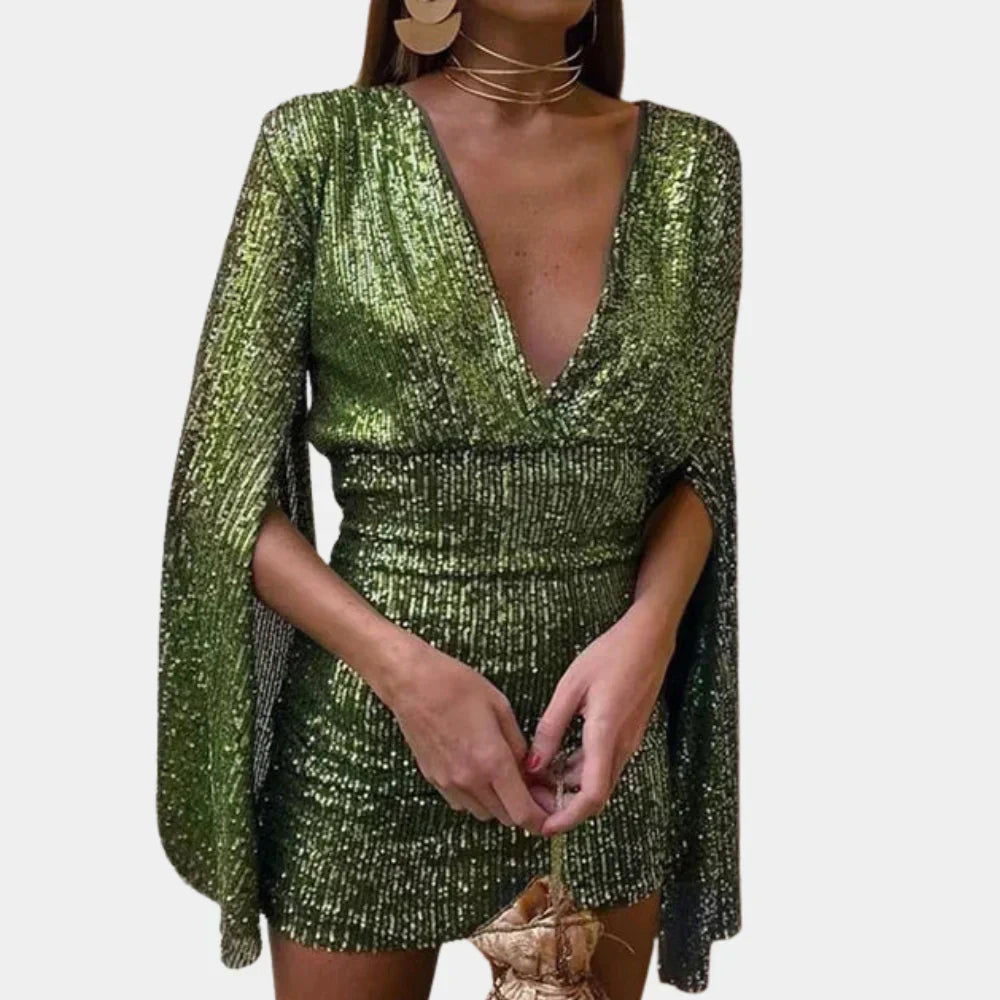 Abito glamour con dettagli scintillanti