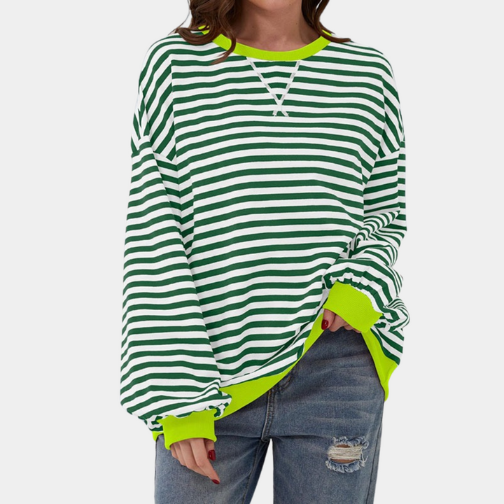 Maglione a righe oversize per donne