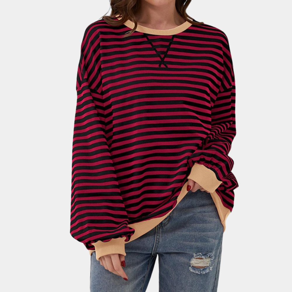 Maglione a righe oversize per donne