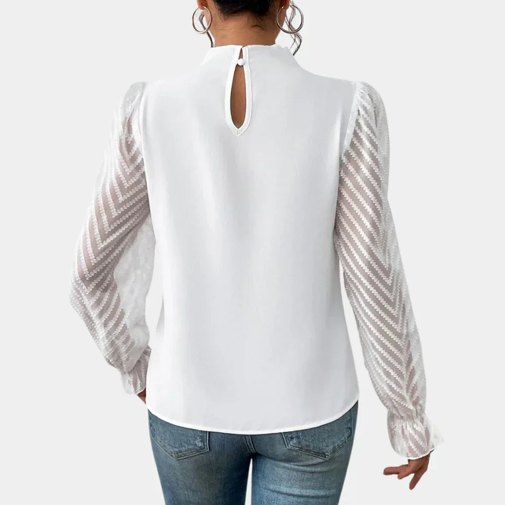 Elegante top a maniche lunghe da donna