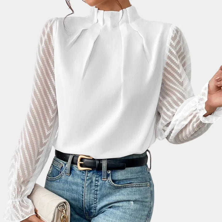 Elegante top a maniche lunghe da donna