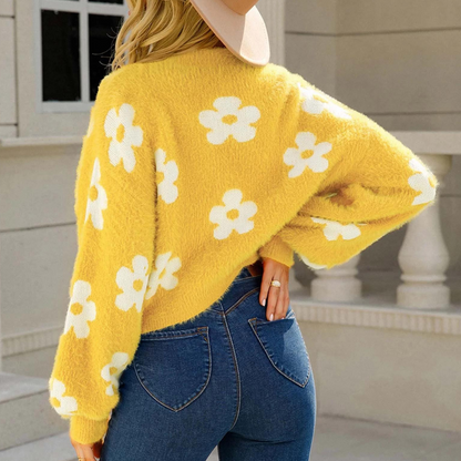 Haspana - Maglione floreale da donna