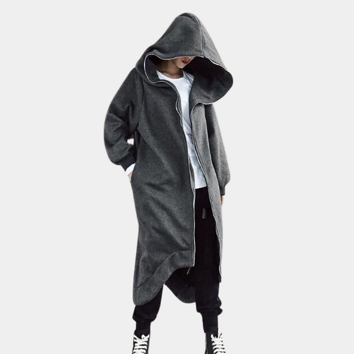 Cappotto da donna oversize con cappuccio e cerniera: eleganza e comfort per ogni stagione