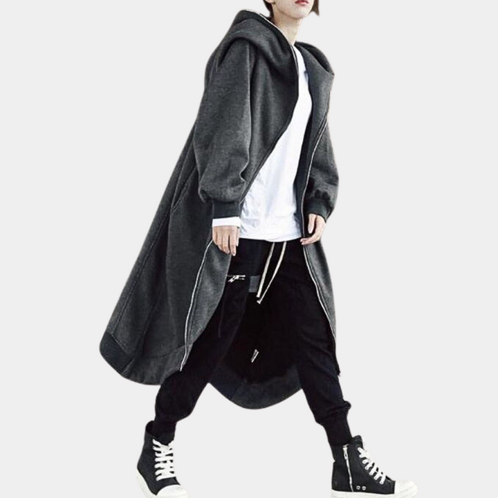 Cappotto da donna oversize con cappuccio e cerniera: eleganza e comfort per ogni stagione