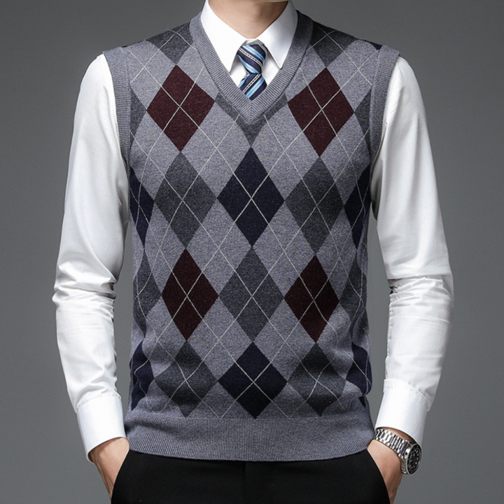 Maglione Senza Maniche V-Collo per Uomini