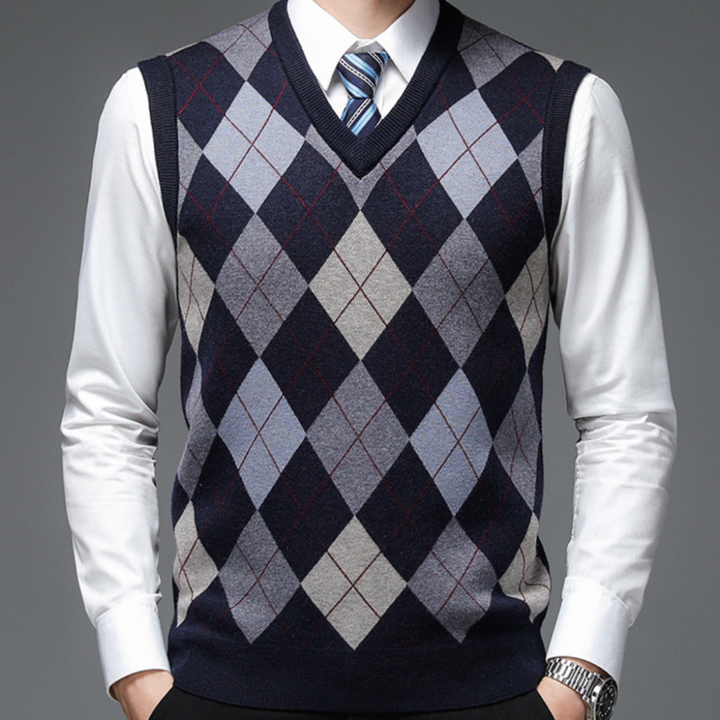 Maglione Senza Maniche V-Collo per Uomini