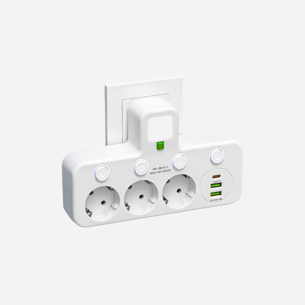 Striscia di Alimentazione con Porte USB e Type‑C