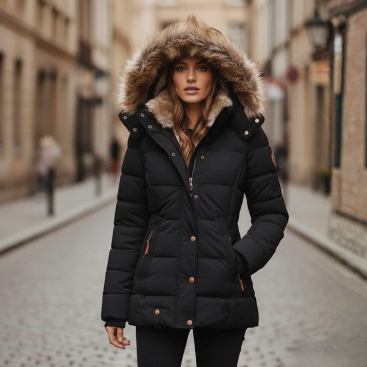 Giacca Padded con Cappuccio da Donna