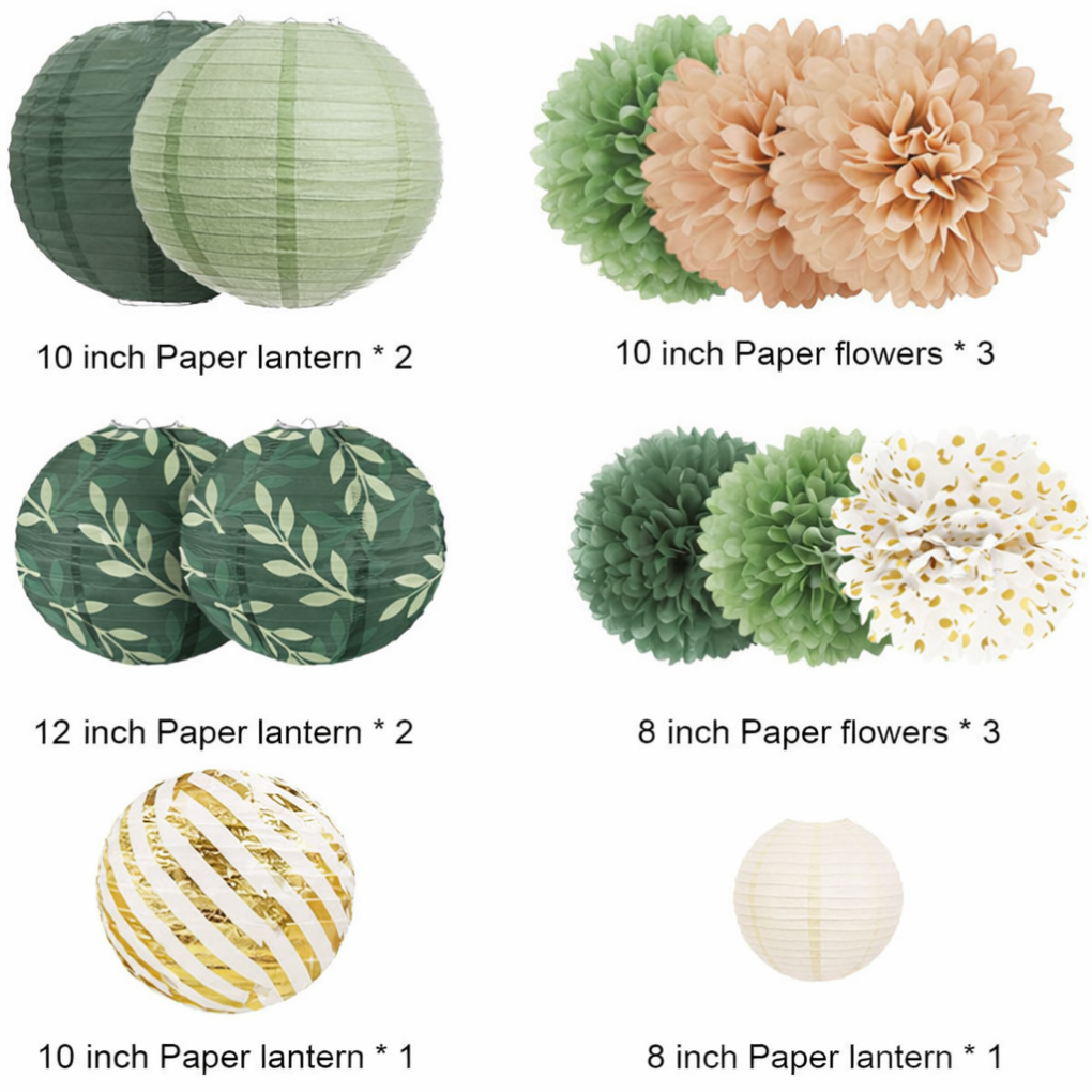 Palline di Carta con Accenti in Glitter Oro