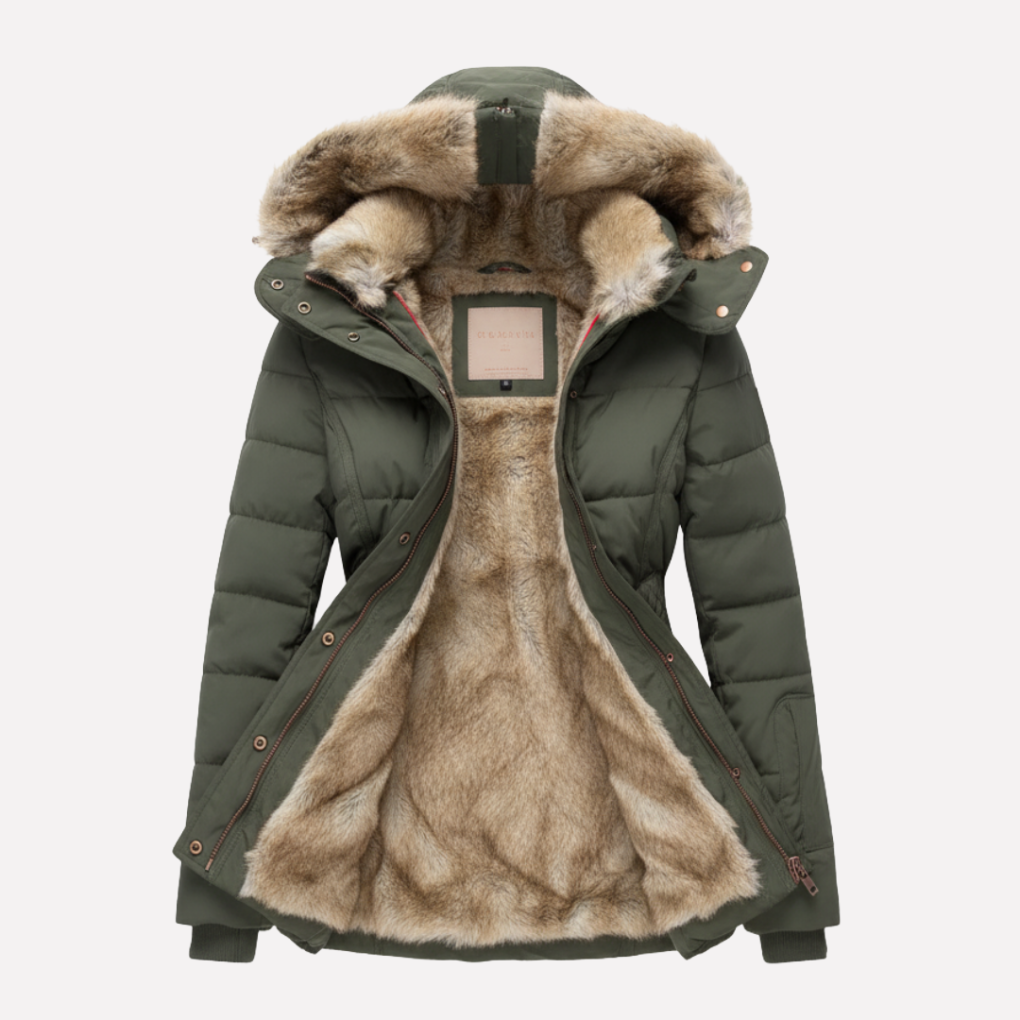 Giacca Padded con Cappuccio da Donna