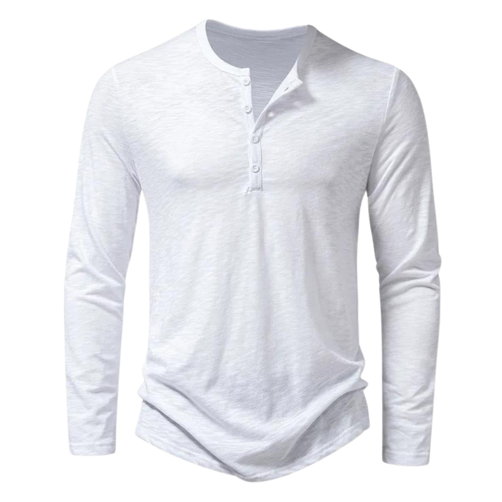 Floris - T-shirt button-down con lange mouwen
