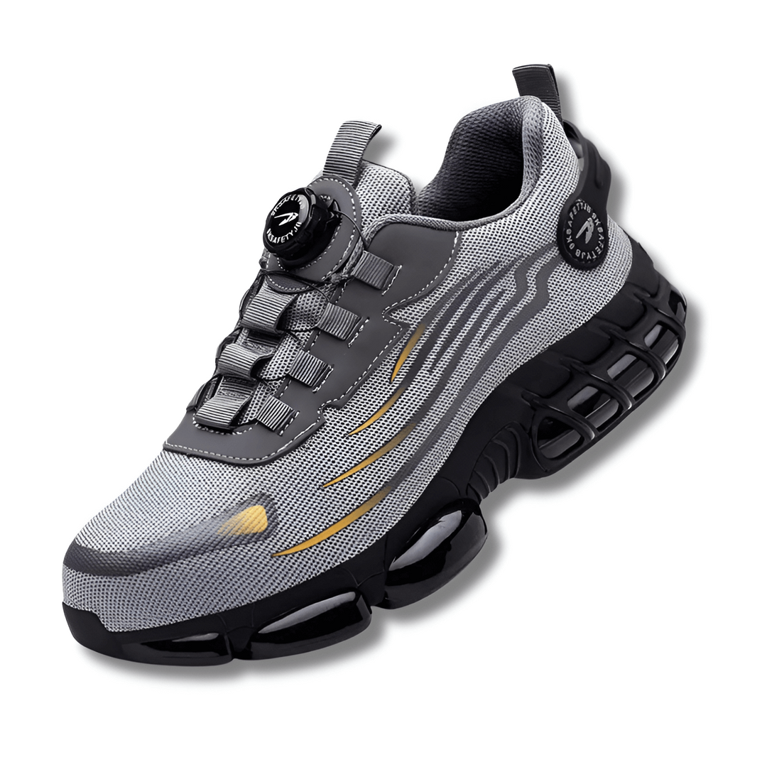 Scarpe da lavoro da uomo con lacci, progettate per garantire l'equilibrio