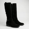 Stivale in Suede-Look al Ginocchio Senza Tringhie per Donne