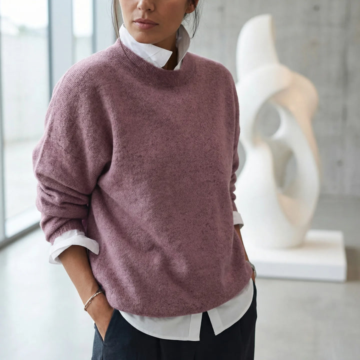 Calmette - Maglione a maniche lunghe con scollo rotondo