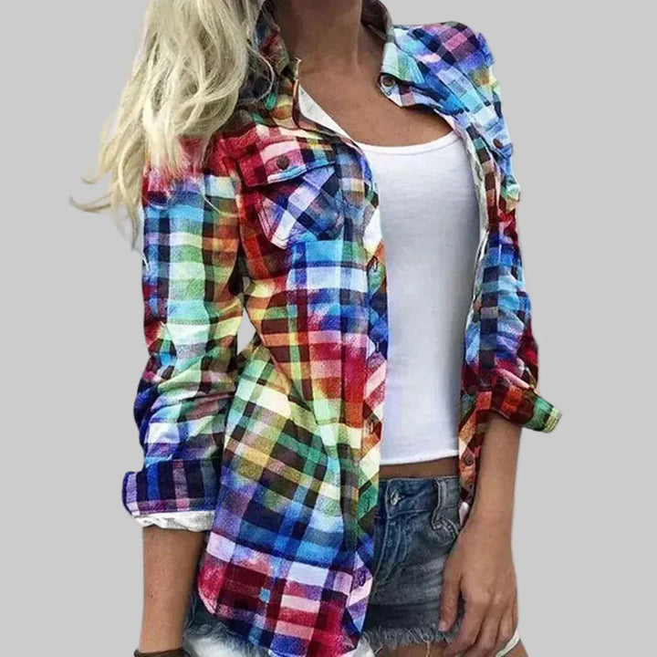 Blusa da Donna con Design a Quadri Timeless