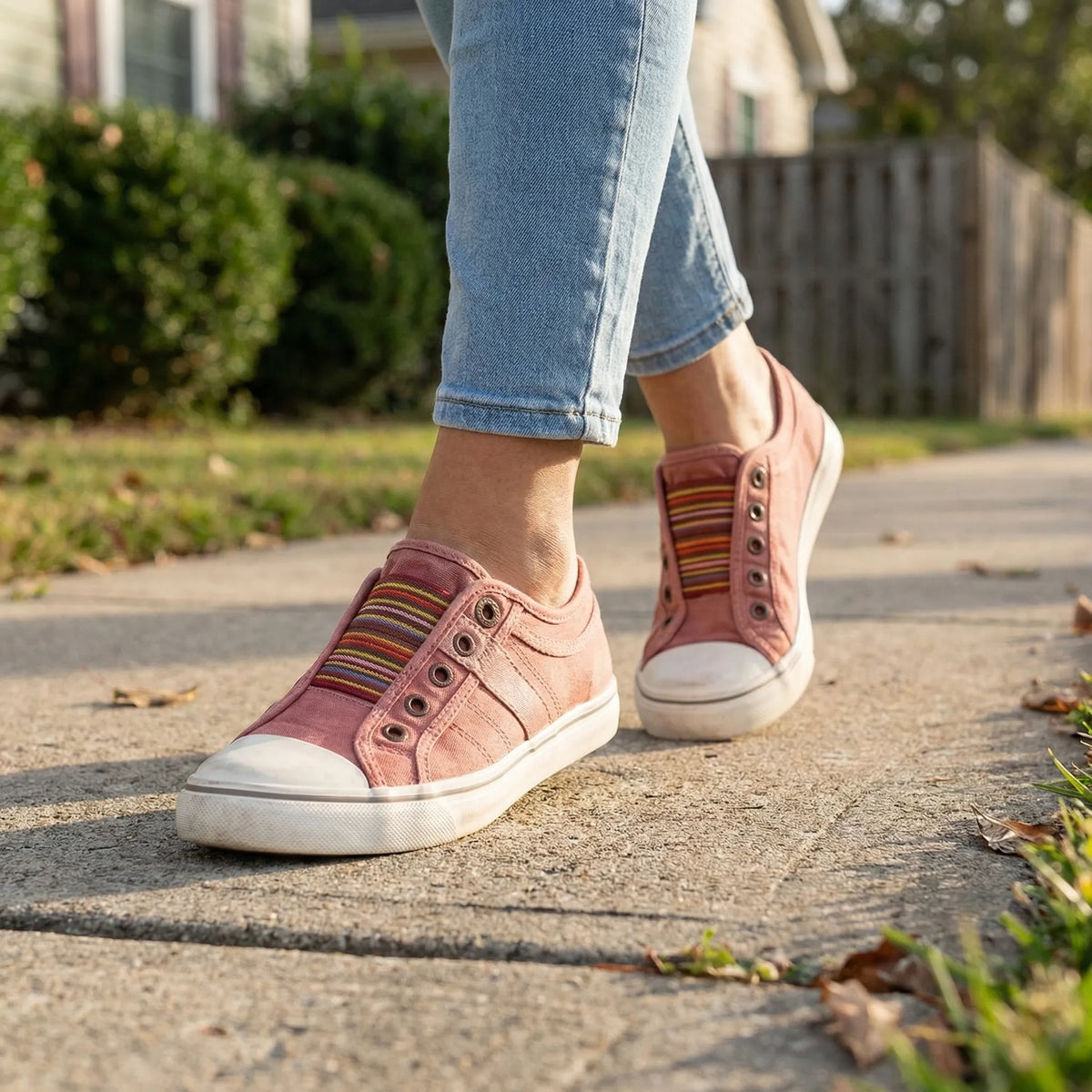 Scarpa Sneaker Casual Flat Slip-On per Donna