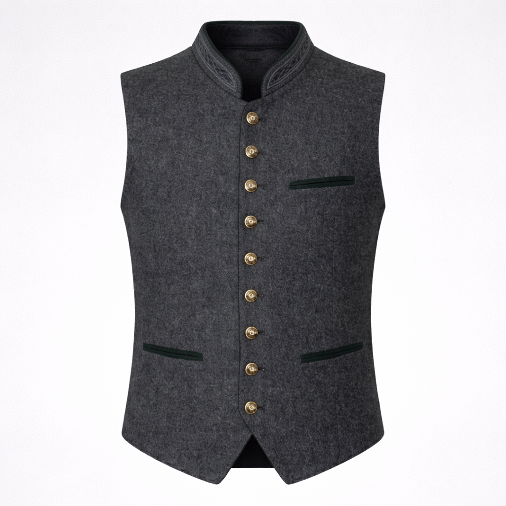 Gilet con Collo Alto Buttoned Uomo