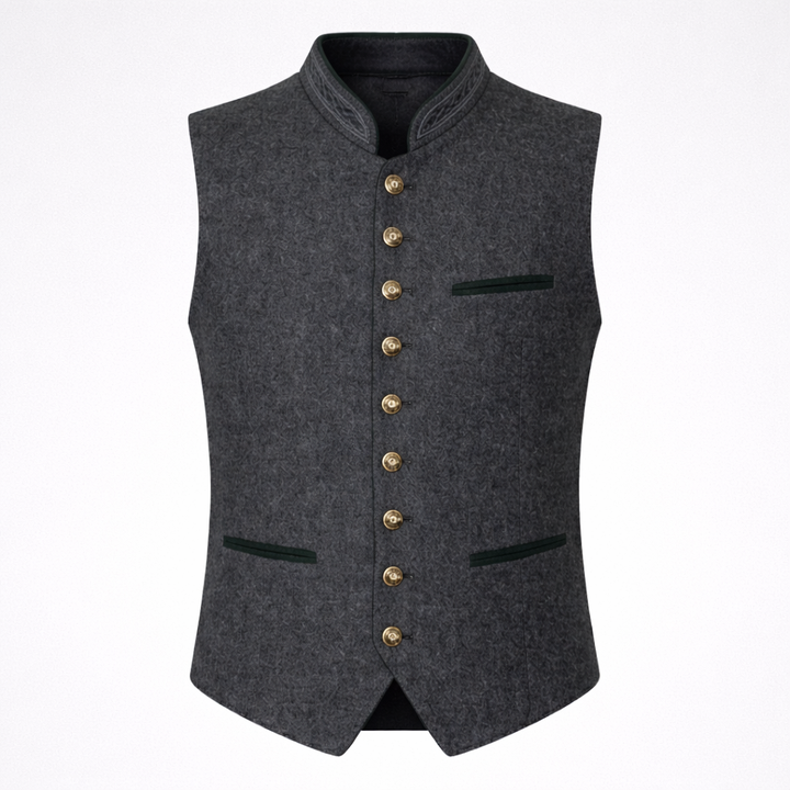 Gilet con Collo Alto Buttoned Uomo