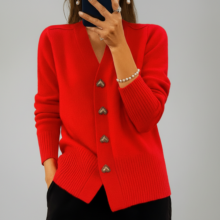 Cardigan In Maglia Con Scollo A V Per Donne