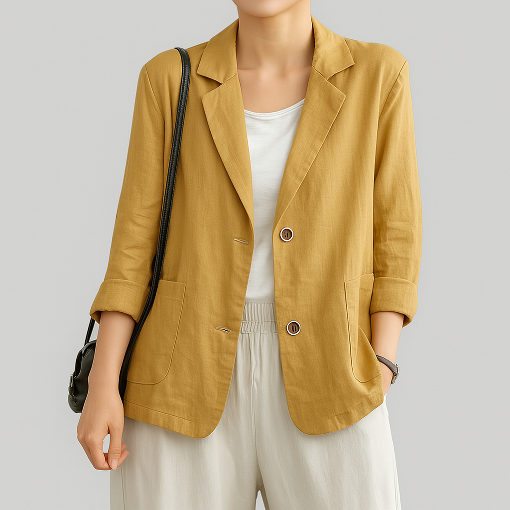 Blazer leggero morbido in fibre naturali da donna