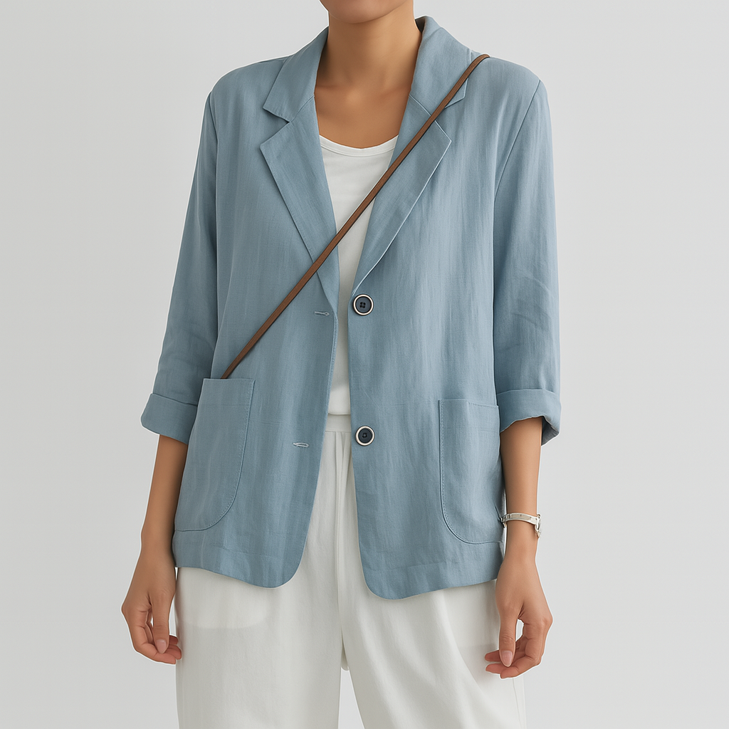 Blazer leggero morbido in fibre naturali da donna