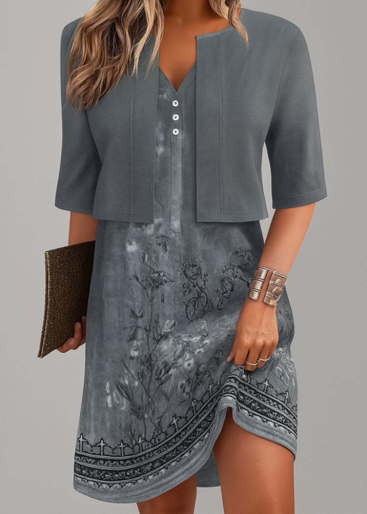 Completo due pezzi con top e gonna lunga svasata da donna