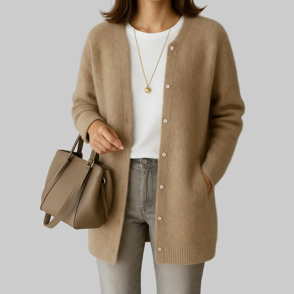 Giacca Minimal Morbida in Maglia per Donne
