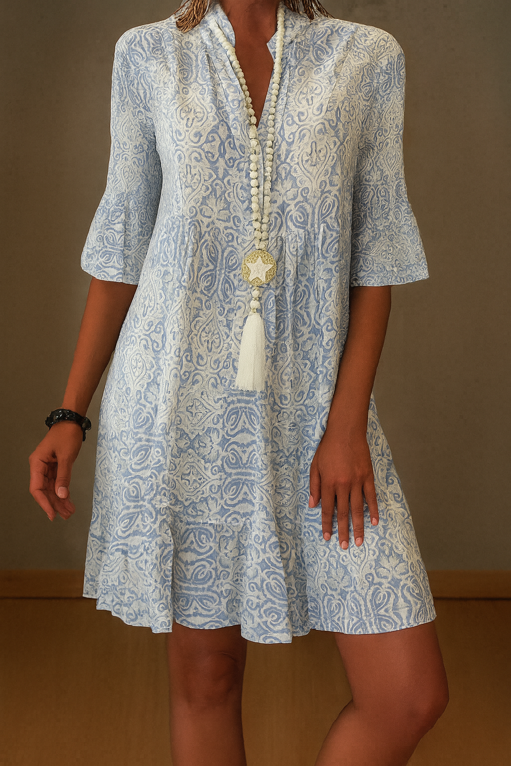 Ibiza – Abito midi estivo con gonna ad A da donna