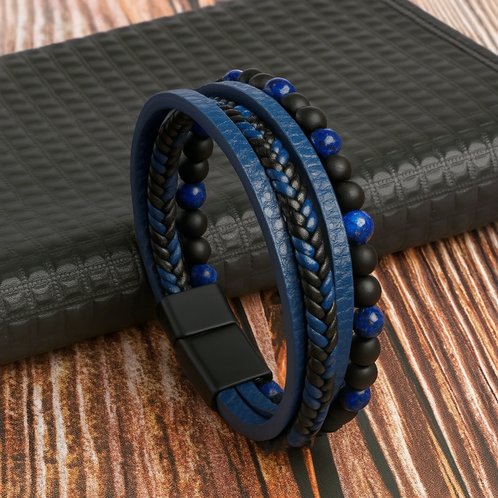 Bracciale da uomo rustico a più fili
