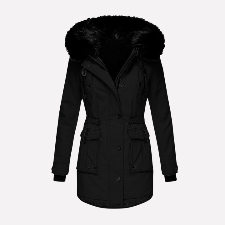 Giacca Parka da Donna con Cappuccio e Tasche a Patte