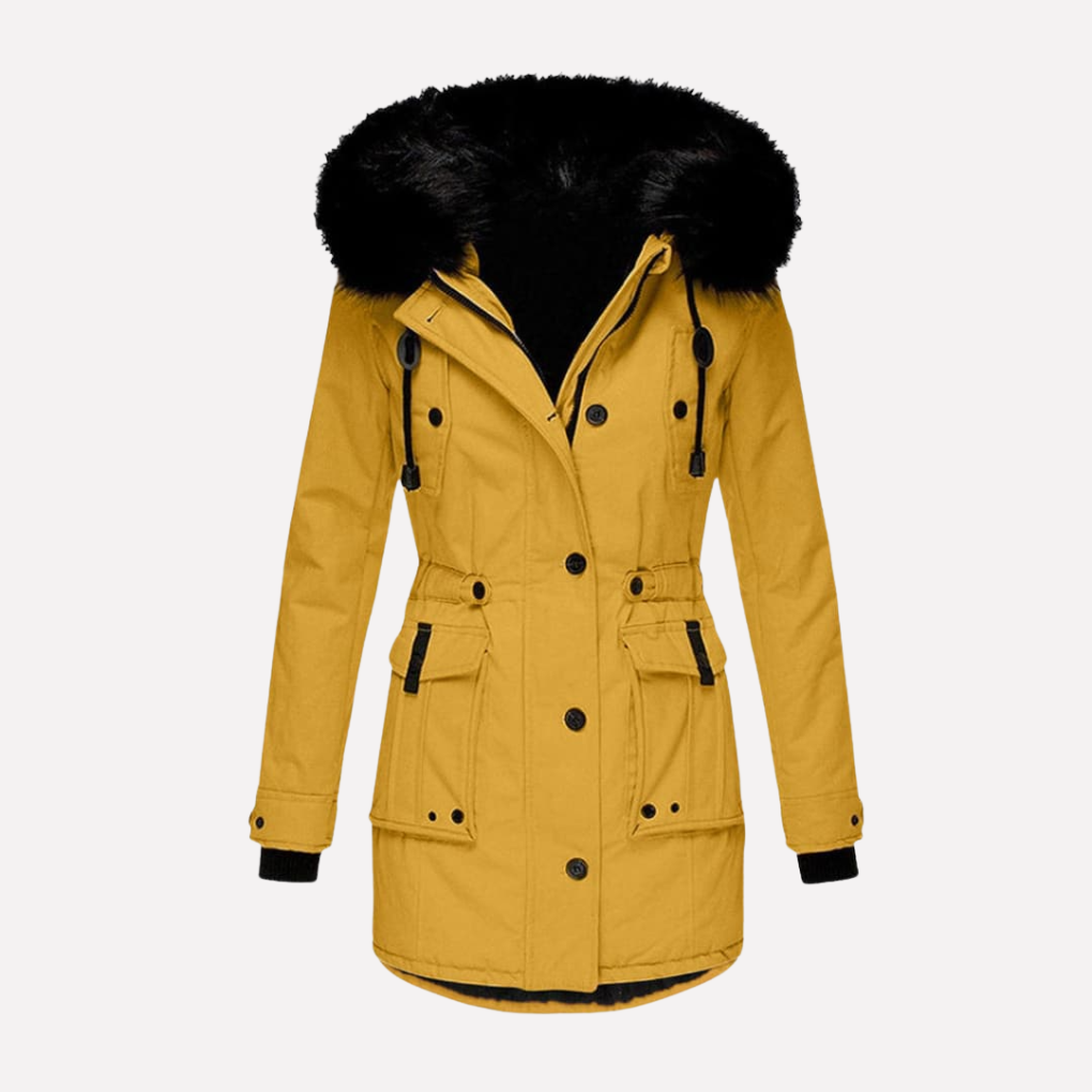 Giacca Parka da Donna con Cappuccio e Tasche a Patte