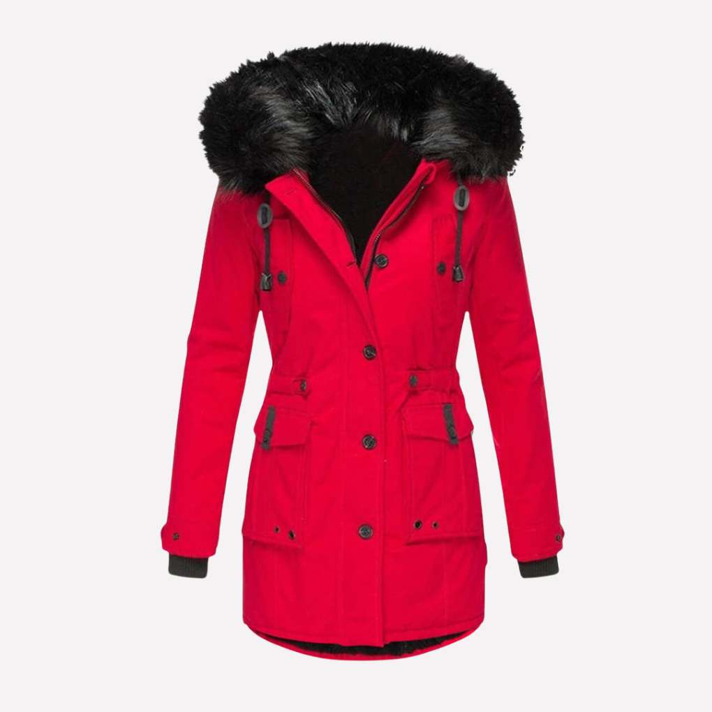Giacca Parka da Donna con Cappuccio e Tasche a Patte
