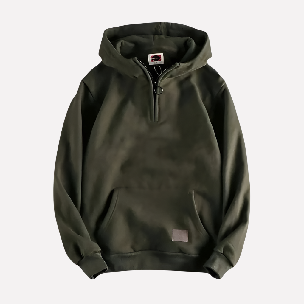 Felpa con mezza zip da uomo