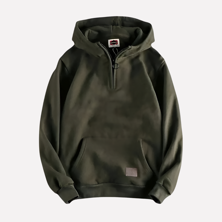 Felpa con mezza zip da uomo