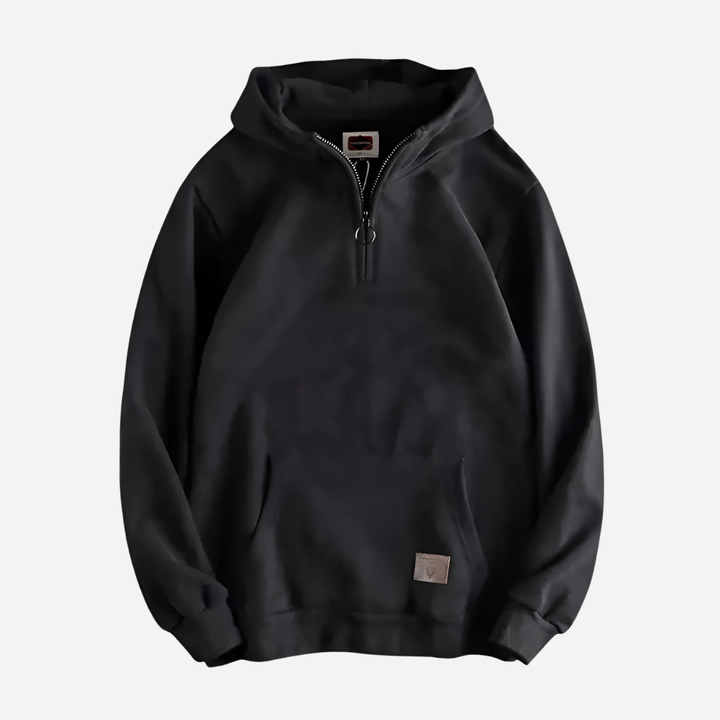 Felpa con mezza zip da uomo
