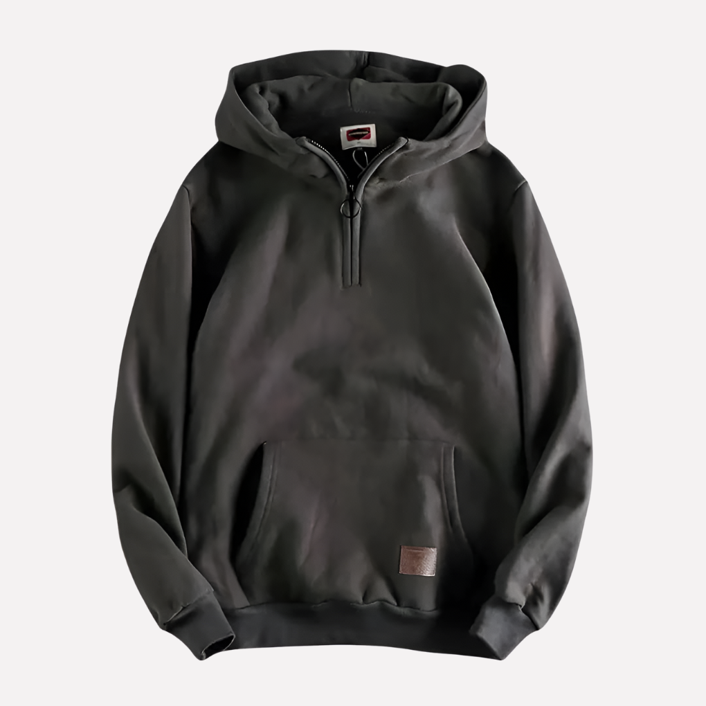 Felpa con mezza zip da uomo
