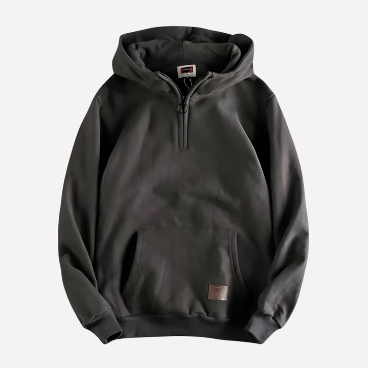 Felpa con mezza zip da uomo