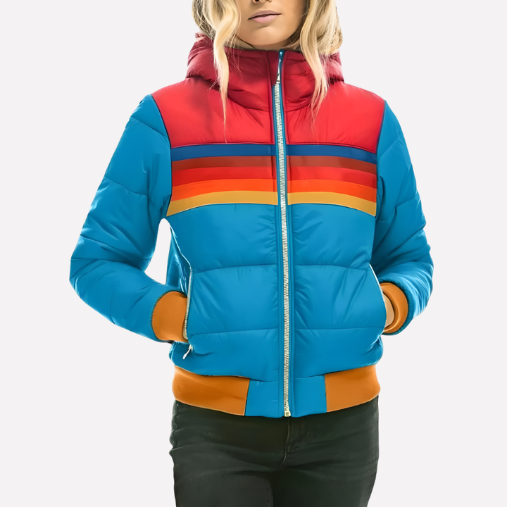 Giacca Quilted da Donna con Cappuccio e Zipper