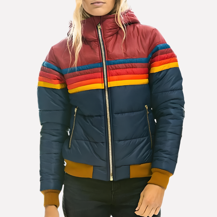 Giacca Quilted da Donna con Cappuccio e Zipper