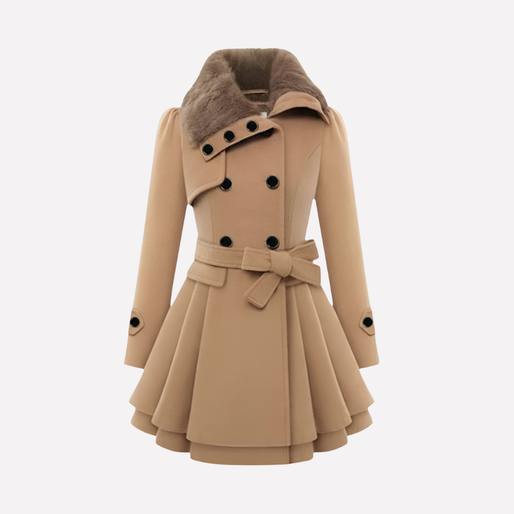 Cappotto Invernale da Donna con Bottoni e Cintura