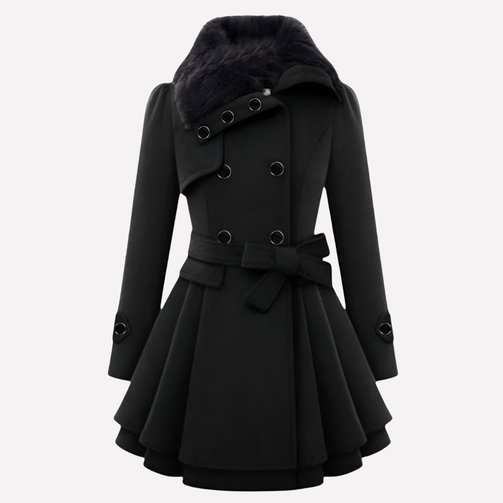 Cappotto Invernale da Donna con Bottoni e Cintura